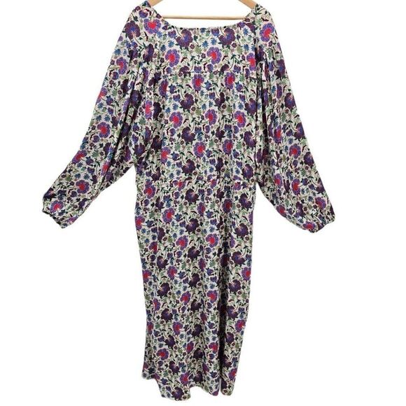 Summersalt Womens Plus Size 2XL The Cinched Waist Caftan Dress in Vintage Floral - Picture 5 of 14